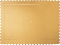 Χρυσή ορθογώνια βάση για τούρτα 40 × 30 εκ.