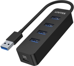 Unitek uHUB Q4 ενεργό USB hub 4× USB‑A 3.0 με τροφοδοσία 10 W