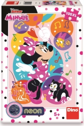 Φωσφορίζον Νέον Παζλ Minnie και Μπαλόνια 100 XL κομμάτια