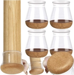 Σιλικονούχα καλύμματα ποδιών καρεκλών με τσόχα 13–23 mm, σετ 4 τεμ. RUHHY