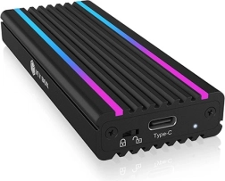 Αλουμινένιο κουτί για M.2 NVMe SSD με φωτισμό RGB, USB‑C 10 Gb/s