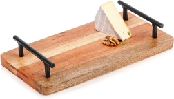 Ξύλινος δίσκος σερβιρίσματος με λαβές 30 × 15,5 cm