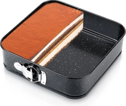 Αποσπώμενη τετράγωνη γρανιτένια φόρμα ψησίματος 24 × 24 × 6,8 cm