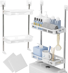 Επιτοίχιο ράφι πάνω από τη λεκάνη με 2 ράφια