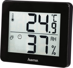 Ψηφιακό θερμόμετρο και υγρόμετρο Hama TH‑130, μαύρο
