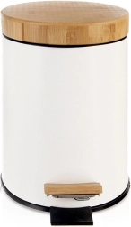 Λευκό πεντάλ δοχείο απορριμμάτων WHITELINE 3 l