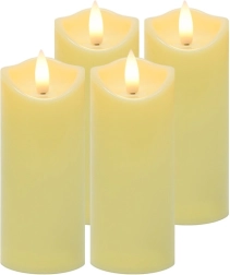 LED κεράκια για φαναράκια 12,5 × 5 cm, σετ 4 τεμ. RUHHY