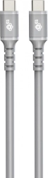 Καλώδιο σιλικόνης USB C - USB C 1 m γκρι