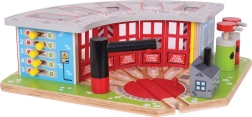 Bigjigs Rail ξύλινη αποθήκη για 5 τρενάκια