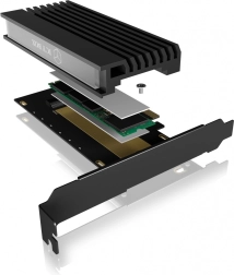 Προσαρμογέας PCIe με M.2 M‑Key για SSD NVMe με ψύκτρα ICY BOX