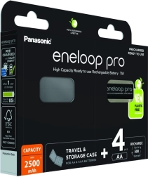 Επαναφορτιζόμενη μπαταρία Eneloop PRO AA 2500 mAh 4 τεμ. με θήκη