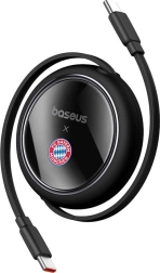 Ανασυρόμενο καλώδιο USB‑C 100 W BASEUS Free2Pull – Έκδοση FC BAYERN, μαύρο
