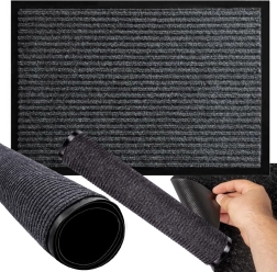 Λαστιχένιο πατάκι εισόδου 60 × 90 cm – γκρι, αντιολισθητικό