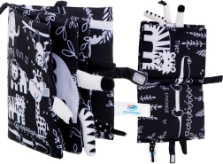 Μαλακό αντιθετικό αισθητηριακό βιβλιαράκι με ουρές ζώων σαφάρι