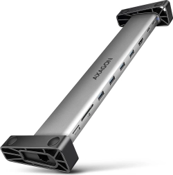 Axagon HMC-10HLS USB-C hub 9σε1 με HDMI 4K/60 Hz, GLAN, αναγνώστη καρτών και PD 100 W