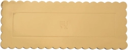 Χρυσή ορθογώνια βάση για τούρτα 33 × 12 cm
