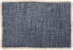 Ορθογώνιο σουπλά τραπεζιού 45 × 30 cm, σκούρο μπλε με μπεζ ρέλι