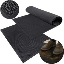 Ποδόμακτρο εισόδου 90 × 60 cm RUHHY καουτσούκ, αντιολισθητικό 3D πλέγμα