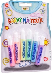 Creatoys περλέ χρώματα για ύφασμα, σετ 6 τεμ.