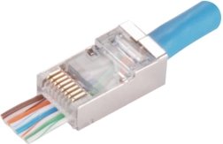 Διαμπερής θωρακισμένος σύνδεσμος RJ45 κατ. 5e (συσκευασία 100 τεμ.)