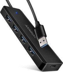 AXAGON HUE-C1A ταξιδιωτικό 4θυρο USB hub 5 Gb/s με τροφοδοσία USB‑C