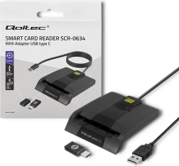 Αναγνώστης έξυπνων καρτών Qoltec USB-C
