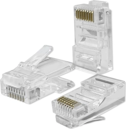 Αρθρωτός σύνδεσμος RJ45 CAT5e UTP, επιχρυσωμένες επαφές 100 τεμ.