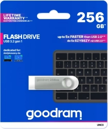USB flash disk UNO3 256GB USB 3.2 Gen1 ασημί