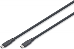 Σιλικονούχο καλώδιο USB-C σε USB-C 2 m, USB 3.2 Gen2 4K 100W, μαύρο