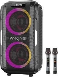 Ασύρματο ηχείο W-KING T9 Pro με ισχύ 120 W και 2 μικρόφωνα – μαύρο