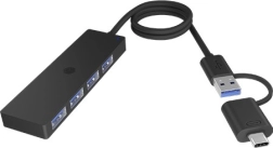 Διανομέας με 4 θύρες USB Type-A με σύνδεσμο Type-C/A