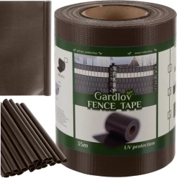 Ταινία περίφραξης κήπου PVC 19 cm × 35 m, καφέ, 450 g/m²