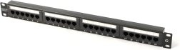 Patch panel 19" 24 θυρών κατ. 5e U/UTP 1U μαύρο DIGITUS