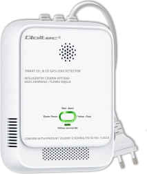 Ανιχνευτής διαρροής αερίου και μονοξειδίου του άνθρακα με συναγερμό 85 dB και LED