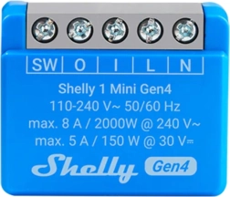 Shelly 1 Mini Gen4 μονάδα ελέγχου Zigbee και Matter