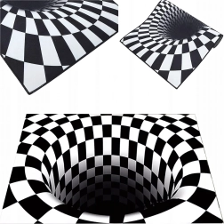 Χαλί και πατάκι με 3D ψευδαίσθηση λευκής αβύσσου 50 × 80 εκ.