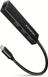 AXAGON HMC-GL3A πολυθυρικό USB-C hub 4-σε-1 με GLAN 5 Gb/s, καλώδιο 20 cm