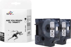 Ταινία TBTD-40913 για DYMO, μαύρο σε λευκό, 9 mm, 2 τεμ.