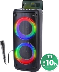 Φορητό ηχείο bluetooth MEDIA-TECH FUNBOX BT με karaoke και RGB φωτισμό