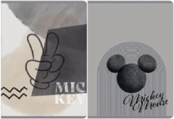 Τετράδιο A5 80 φύλλων καρό Mickey Μείγμα χρωμάτων