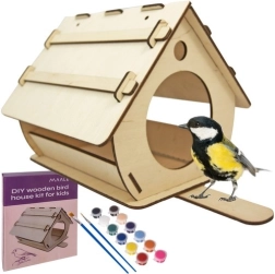 Ξύλινη ταΐστρα για πουλιά DIY για συναρμολόγηση και βάψιμο Maaleo - 1 τεμάχιο