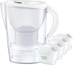 Κανάτα φιλτραρίσματος BRITA Marella XL 3,5 l λευκή + 4 φίλτρα MAXTRA PRO Pure Performance