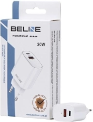 Φορτιστής τοίχου 20W USB-C + USB-A λευκός