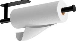 Επιτοίχια βάση για χάρτινες πετσέτες από ανοξείδωτο ατσάλι, μαύρη