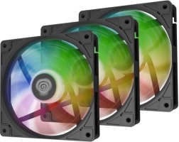Σετ 3 ανεμιστήρων GENESIS Oxal 120 ARGB, μαύρο