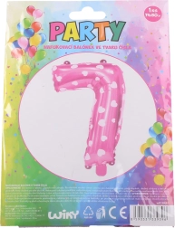 Φουσκωτό μπαλόνι αριθμός 1 με καρδούλες – Růžový