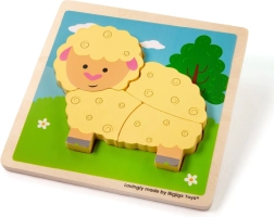 Πάζλ με ένθετα Προβατάκι από την Bigjigs Toys