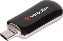 USB‑C στικάκι USB VERBATIM Plectra 128 GB (100 MB/s) μαύρο
