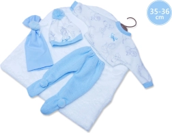 Llorens ρούχα για κούκλα New Born 35–36 cm, 3τελές σετ με κουβερτάκι