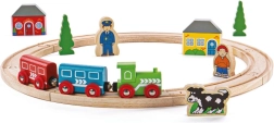 Bigjigs Rail το πρώτο μου ξύλινο τρενάκι 19 τεμάχια